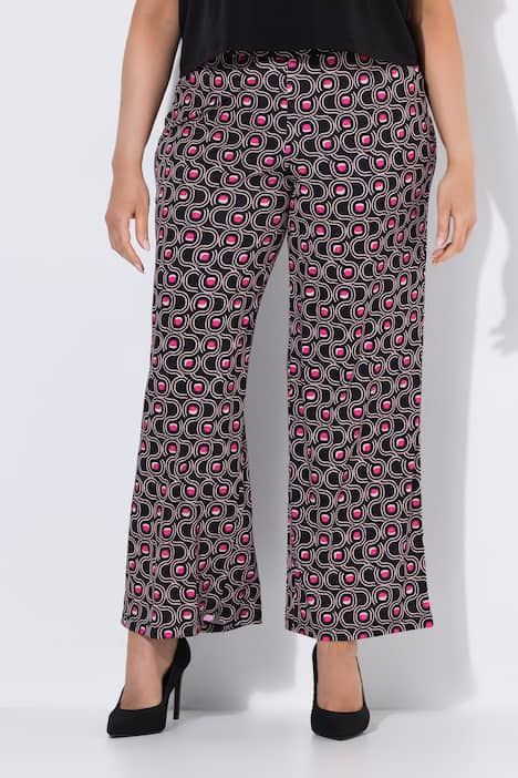 Pantalon en jersey dans un imprimé graphique, jambe droite et taille élastique