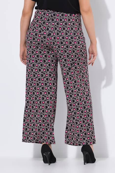 Pantalon en jersey dans un imprimé graphique, jambe droite et taille élastique