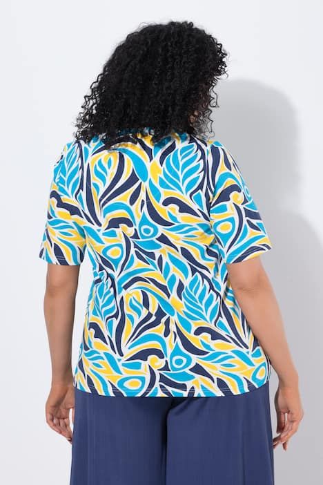 T-shirt esprit tunique, manches courtes et décolleté carré, coupe évasée