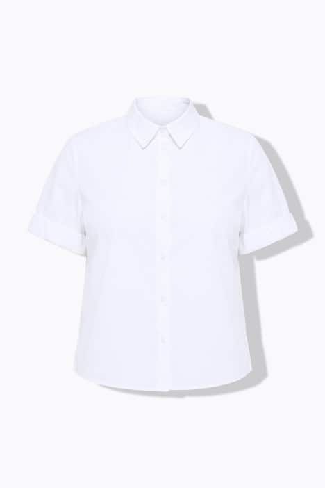 Blouse en Papertouch, col chemise et manches courtes