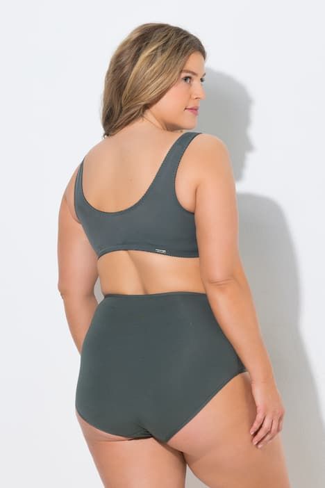 Lot de 2 brassières, fleurs/uni, fermeture sur le devant