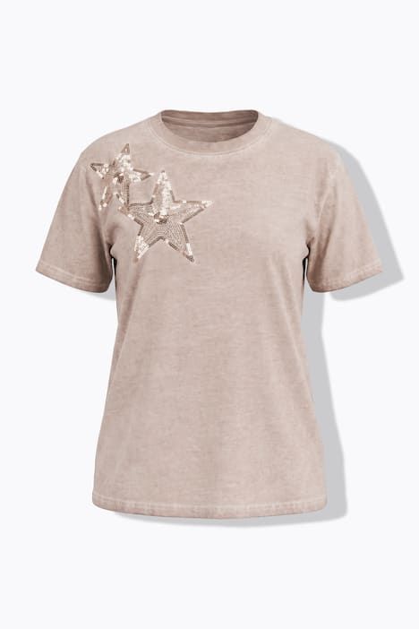 T-shirt oversize avec étoiles de mer, décolleté rond et manches courtes