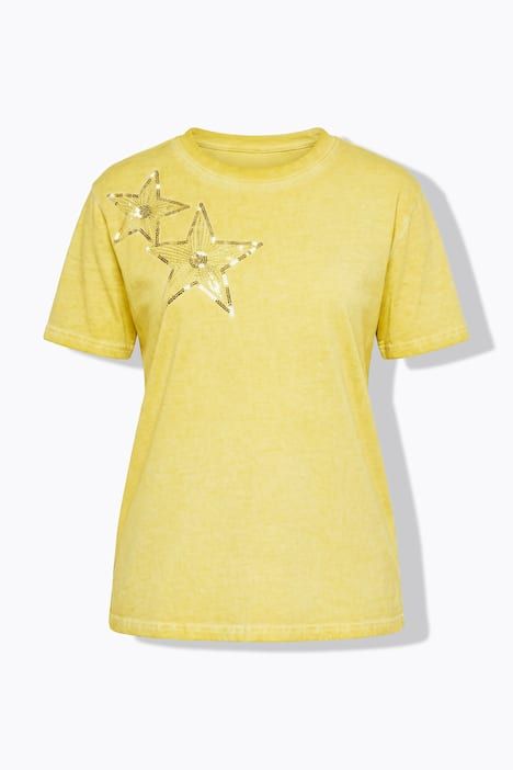 T-shirt oversize avec étoiles de mer, décolleté rond et manches courtes