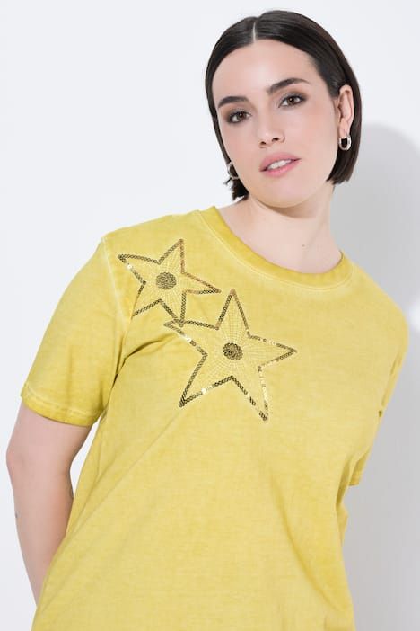 T-shirt oversize avec étoiles de mer, décolleté rond et manches courtes