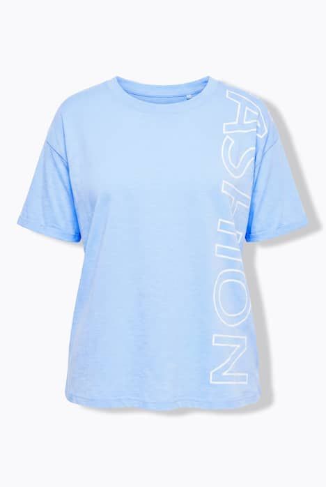 T-shirt oversize avec message, manches courtes et décolleté rond