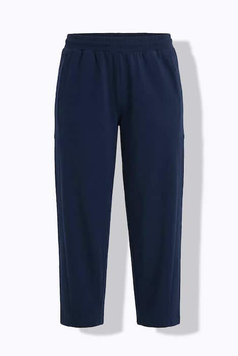 Pantalon en molleton, coupe barrel, coutures fantaisie et taille élastique