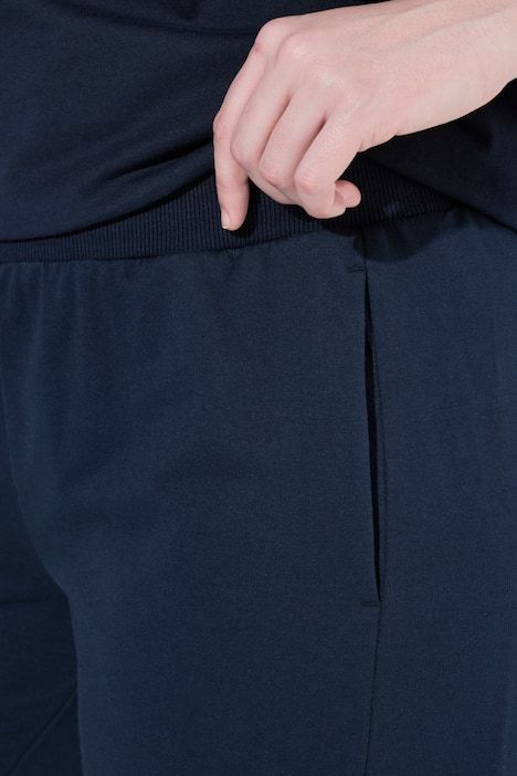 Pantalon en molleton, coupe barrel, coutures fantaisie et taille élastique