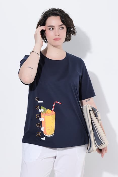 T-shirt motif smoothie, coupe Classic Fit, décolleté rond et manches courtes