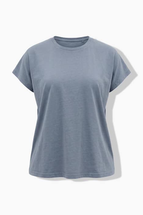 T-shirt oversize avec plis fantaisie, décolleté rond et manches évasées