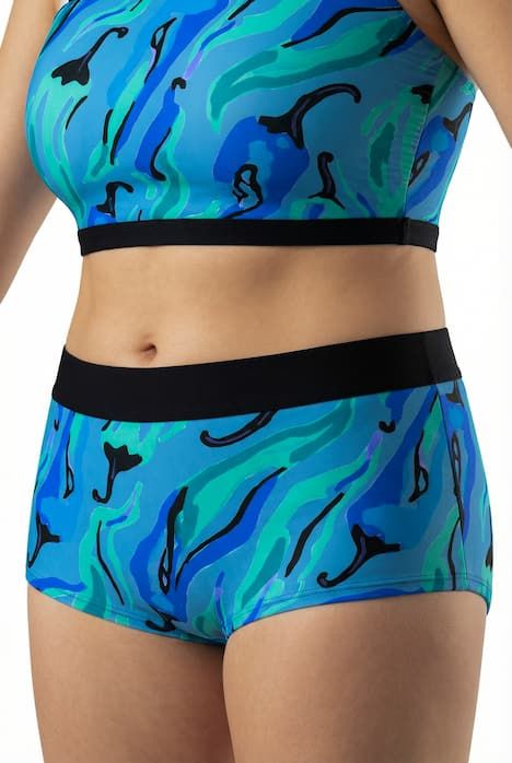 Bikini motif piments, bonnets souples et triple bretelle, matière recyclée