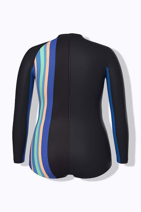 Maillot de bain avec protection solaire SPF 50+, manches longues et fermeture zippée