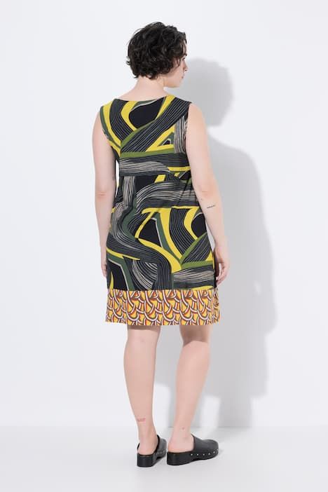 Robe en jersey sans manches, poches et décolleté rond, coupe évasée