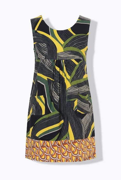 Robe en jersey sans manches, poches et décolleté rond, coupe évasée