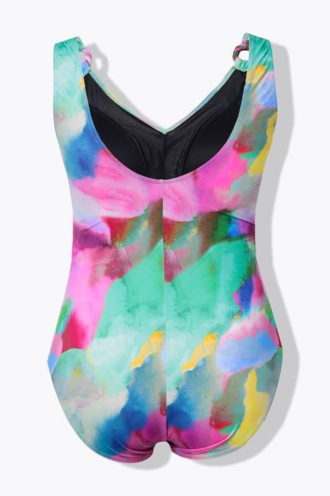 Maillot de bain avec bonnets souples, fronces et matière recyclée