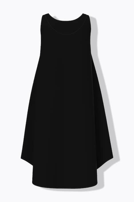 Robe midi sans manches, décolleté rond et motif caméléon, coupe évasée