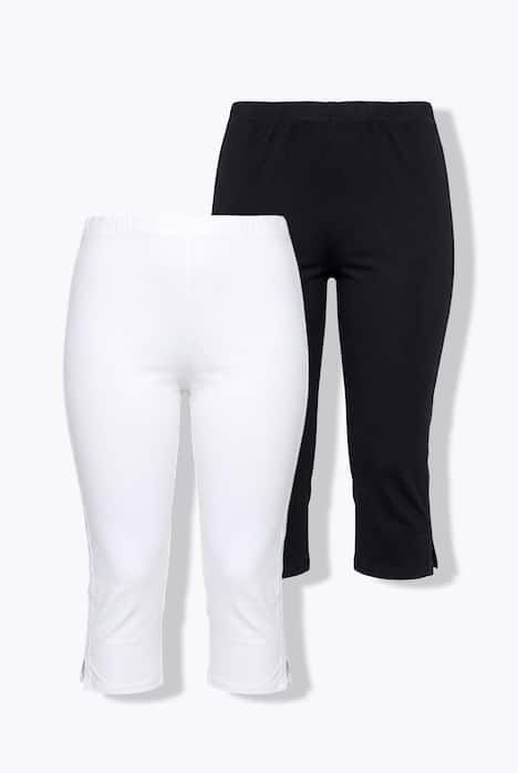 Lot de 2 leggings-corsaires, dentelle et coton bio