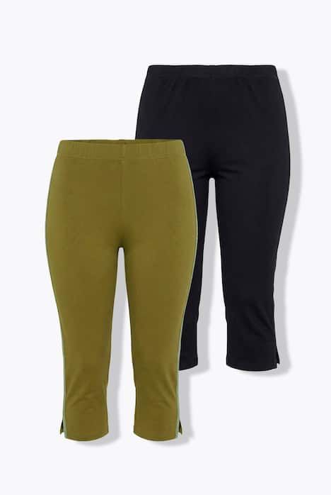 Lot de 2 leggings-corsaires, dentelle et coton bio