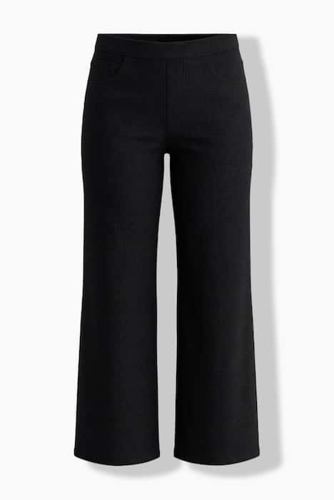 Pantalon Mary en bengaline extensible, jambe étroite, taille élastique