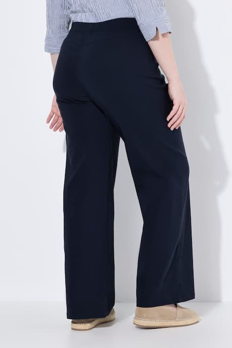 Pantalon Mary en bengaline extensible, jambe étroite, taille élastique