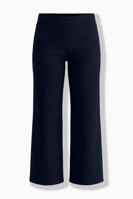 Pantalon Mary en bengaline extensible, jambe étroite, taille élastique