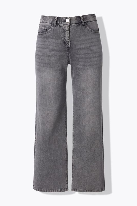 Jean Mary ceinture confortable et jambe large, coupe 5 poches