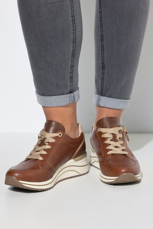Sneakers en cuir Remonte, fermeture zippée - largeur H