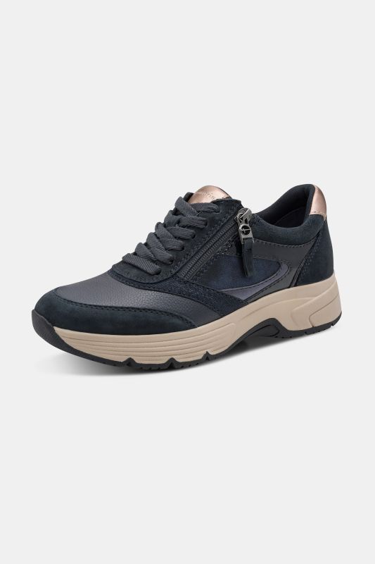 Chaussures en cuir Tamaris Comfort, spéciales Hallux Vagus, modèle Wide Fit avec fermeture zippée