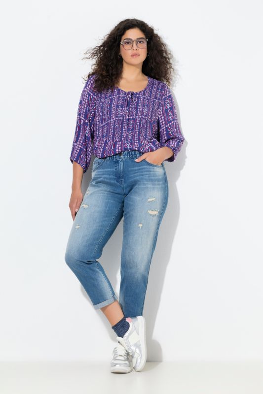 Jean Boyfriend, détails destroy, taille confortable