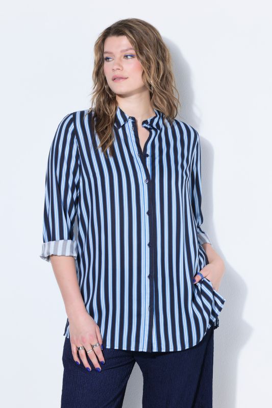 Chemisier, coupe droite, rayures