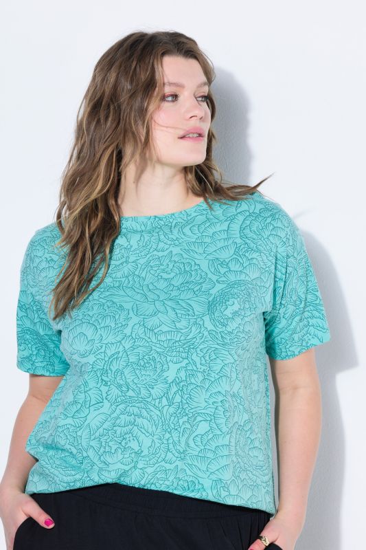 T-shirt oversize, imprimé floral