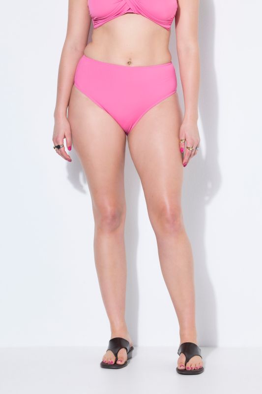 Bas de bikini, taille haute, échancrure haute