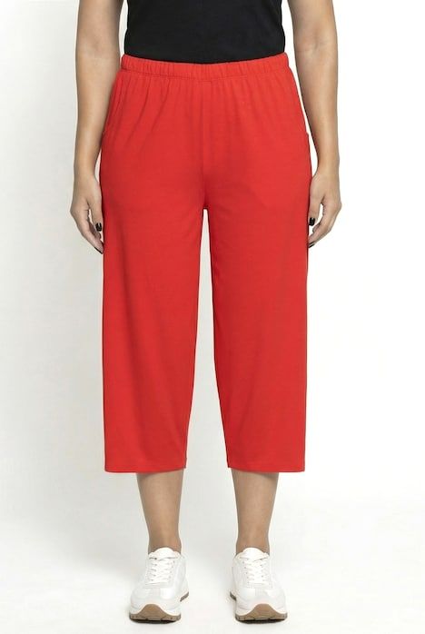 Pantalon de jogging 7/8, jambe droite et taille élastique