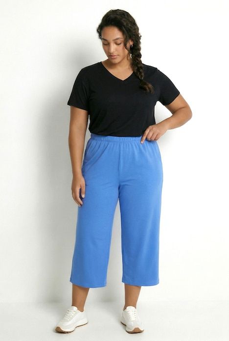 Pantalon de jogging 7/8, jambe droite et taille élastique