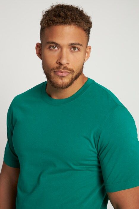 T-shirt Basic en coton peigné, col rond - jusqu'au 8 XL