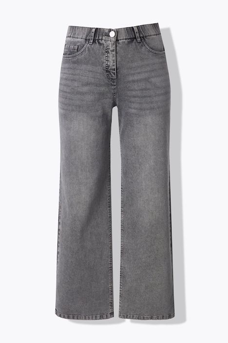 Jean Mary ceinture confortable et jambe large, coupe 5 poches