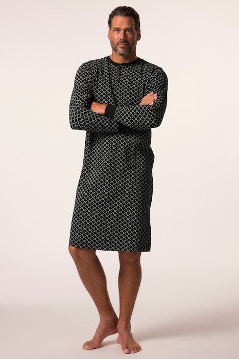 Chemise de nuit, uni, manches longues, jusqu'au 8 XL