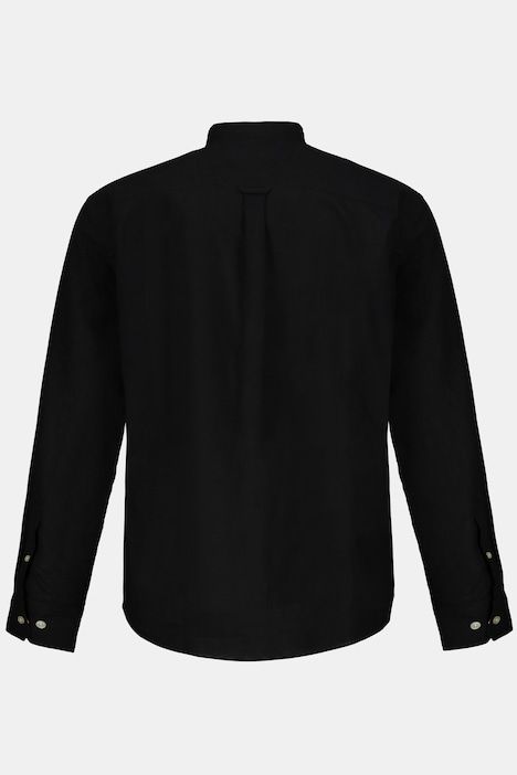 Chemise en lin mélangé JP 1880, manches longues et col officier, coupe Modern Fit - jusqu'au 8 XL