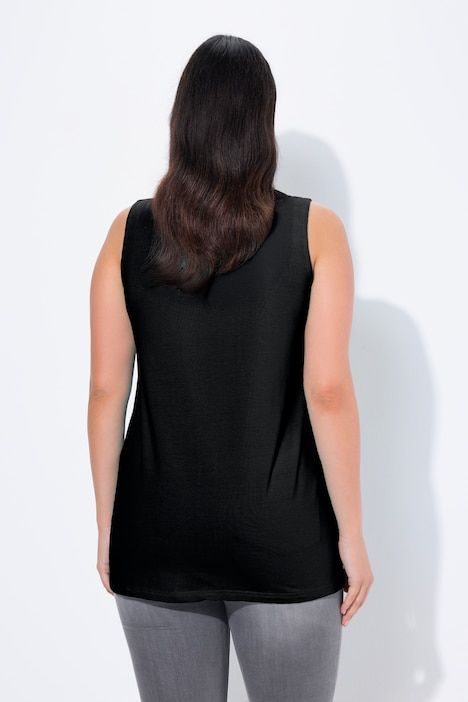 Débardeur à col V, coupe évasée et bretelles larges