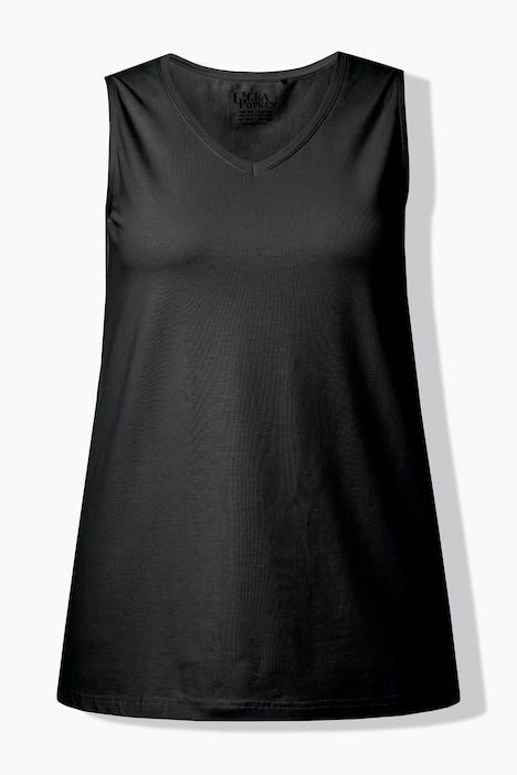 Débardeur à col V, coupe évasée et bretelles larges