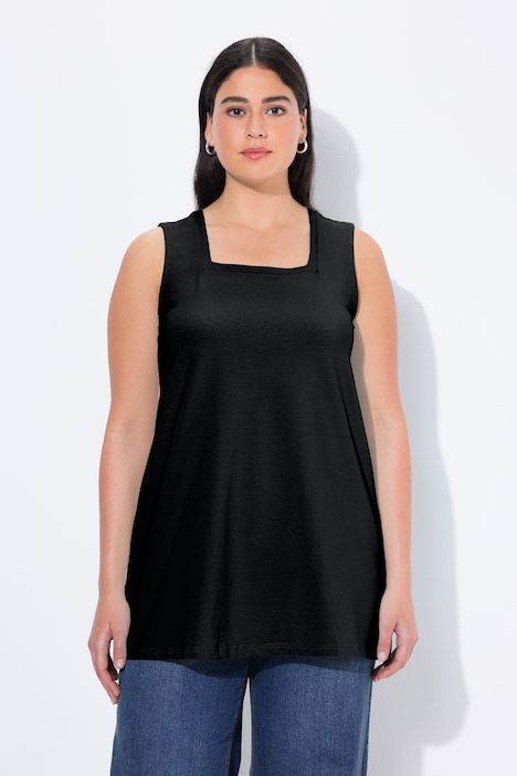 Top long Classic à décolleté carré, sans manches