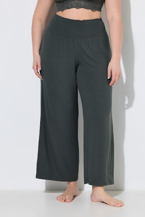 Pantalon Marlene. Jambe large et taille élastique