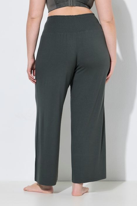 Pantalon Marlene. Jambe large et taille élastique