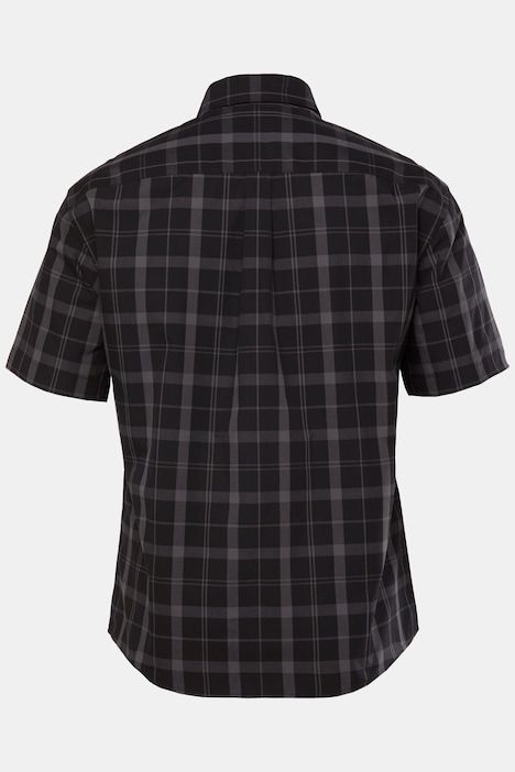 Chemise à carreaux. Manches courtes et col à pointes boutonnées. Coupe Modern Fit.