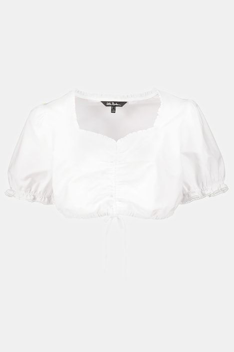 Chemisier traditionnel Dirndl. Col en forme de cœur. Manches courtes à ruchés