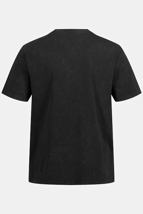 T-shirt à manches courtes, col rond et imprimé hache double sur la poitrine. Look vintage. Inspiration costume traditionnel bavarois