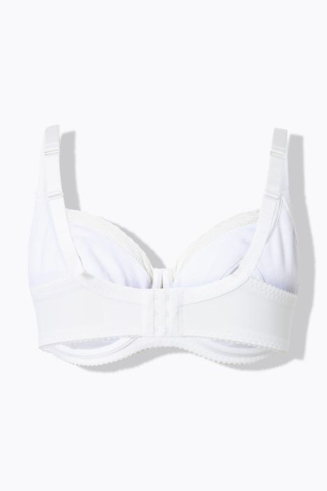 Soutien-gorge à armatures. Motif jacquard. Liserés en dentelle - bonnet C-G