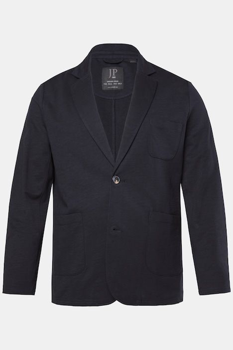 Veston en molleton flammé. Col à revers et poches plaquées