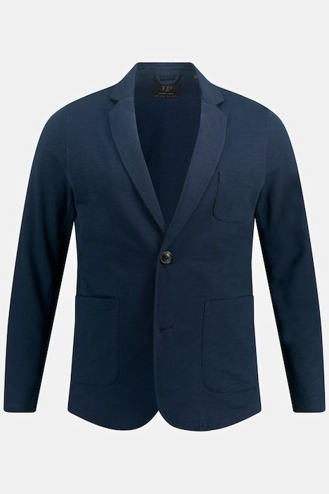 Veston en molleton flammé. Col à revers et poches plaquées