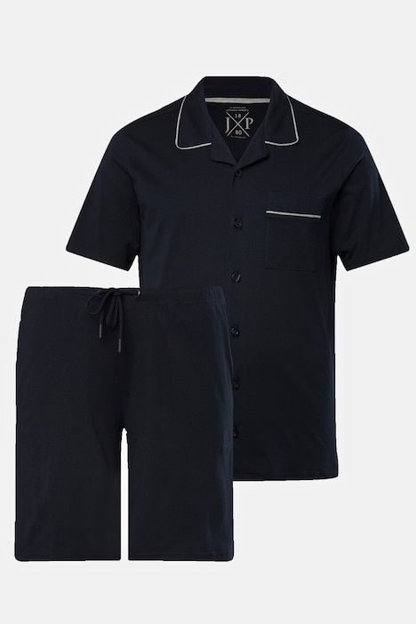 Pyjama deux pièces, collection Homewear. Short et haut avec col à revers. Jusqu'au 8XL.