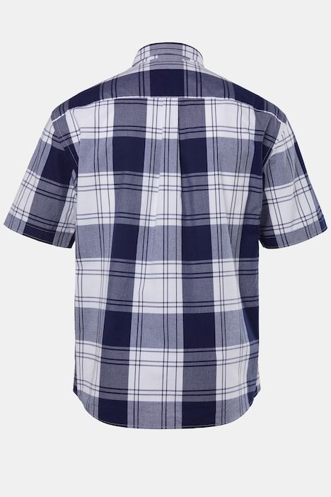 Chemise à carreaux JP 1880 de tenue traditionnelle bavaroise. Manches courtes et col à pointes boutonnées. Coupe Modern Fit, jusqu'au 8XL.